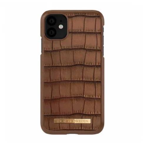 كفر  جلد ايفون 11 برو تمساح بني من iDeal