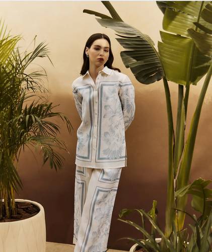 Women Kate Panel Print Shirt