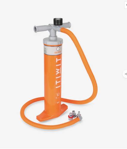 منفاخ يدوي مزدوج المفعول للقوارب والكاياك - سعة 2 × 2.6 لتر - ضغط 1-8 PSI
