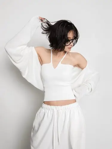Loose Fit Linen Bolero Knit 3-Pieces Set