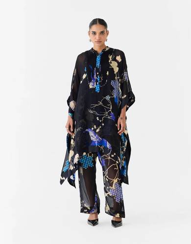 BLACK CRANE ORGANZA Co-ord