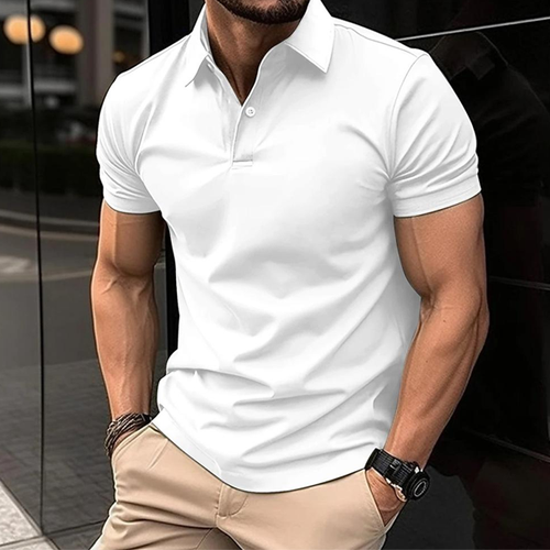 تيشرت ابيض بالياقة