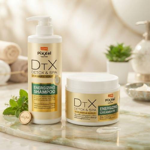 مجموعة العناية بالشعر وفروة الرأس Lolane Pixxel DtX Detox & Spa (النسخة المنشطة Energizing