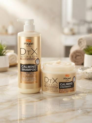 مجموعه لولين بيكسل دیتوكس Lolane Pixxel Detox Spa & مجموعة للعناية بالشعر تهدف إلى تنظيف فروة الرأس من السموم الدهون، والرواسب الكيميائية.