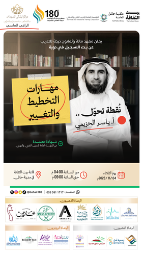 دورة مهارات التخطيط والتغير  مع ياسر الحزيمي 
