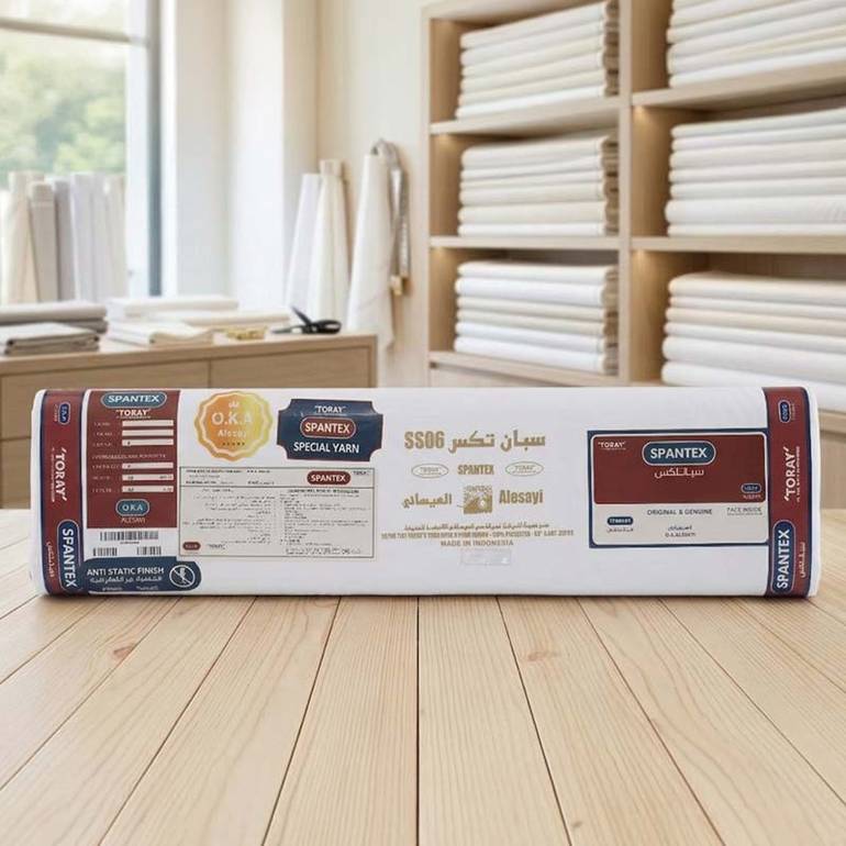 قماش سبان تكس SS06 ا تترون صيفي مخلوط ( ربع وقفة )