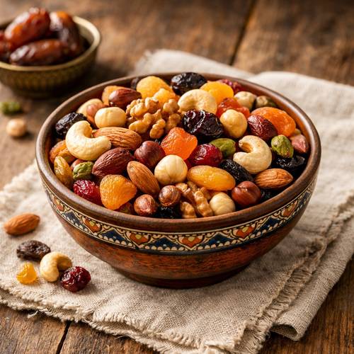 مكسرات مع الفواكة المجففة