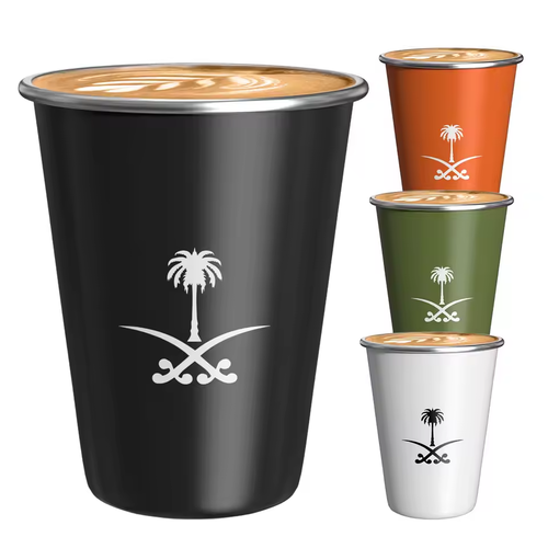 كوب قهوة سعودي ستانلس (شعار مخصص)