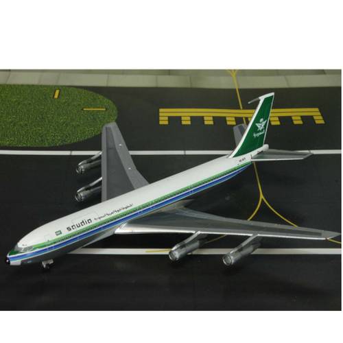 مجسم السعودية B707-320C مقاس 1:400 حديد (القديمة)
