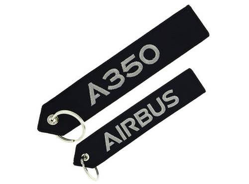 ميدالية مفاتيح طائرة A350 طول 16 سم قماشية من Airbus