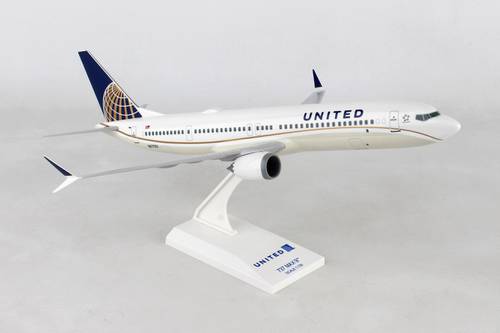 مجسم طيران يونايتد B737 MAX 9 مقاس 1:130 بلاستيك صلب