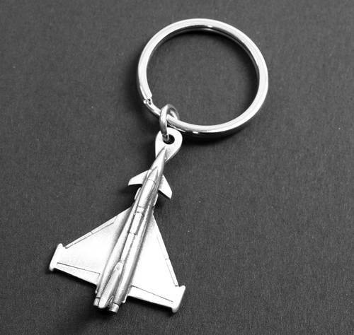Typhoon Keyring Keychain Pewter Silver Plated