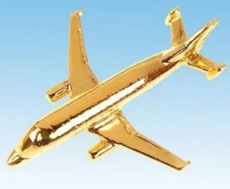 Airbus Beluga Pin Badge Gold Plated
