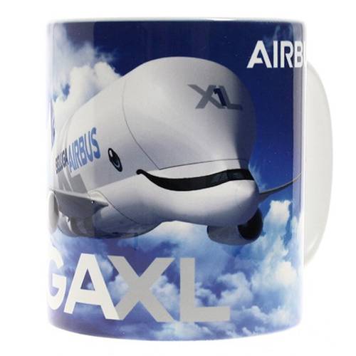 كوب زجاج شعار وصورة طائرة BelugaXL من Airbus