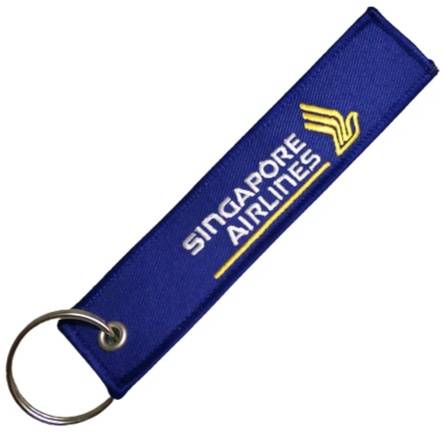 SINGAPORE AIRLINES Embroidered Keychain Keyring