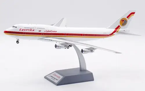 مجسم طائرة طيران مصر B747-366M مقاس 1:200 حديد من InFlight200 تسجيل [SU-GAM]