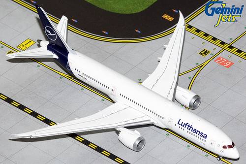 مجسم طائرة لوفتهانزا B787-9 مقاس 1:400 حديد من GeminiJets تسجيل [D-ABPA]