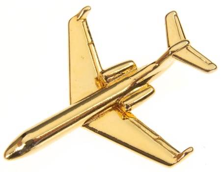 Gulfstream G-IV Pin Badge Gold Plated