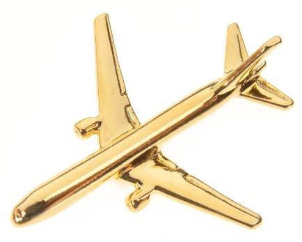 Boeing 767 Pin Badge Gold Plated