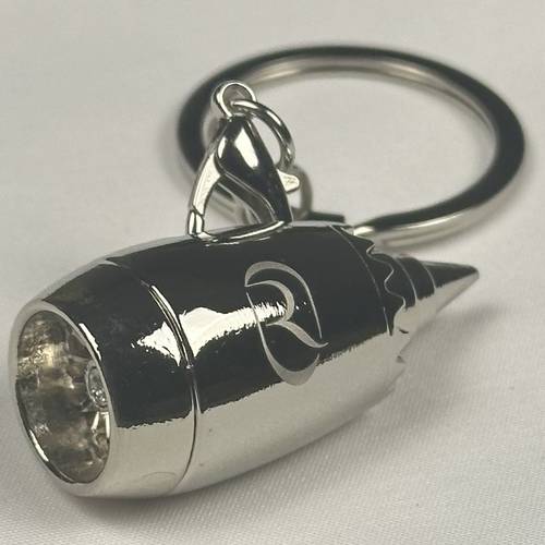 Riyadh Air Aircraft Engine Keychain - Silver Chrome