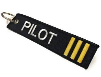 PILOT Keychain Keyring - Three Golden Stripes