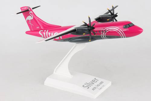 مجسم طيران Silver ط ATR72-600 مقاس1:100بلاستيك صلب