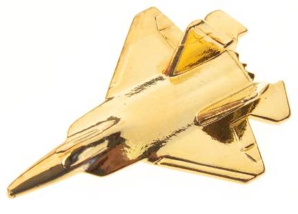F-22 Pin Badge Gold Plated