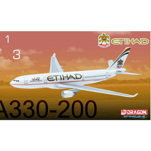 مجسم طيران الإتحاد A330-200 مقاس 1:400 حديد