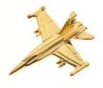 F-18 Pin Badge Gold Plated
