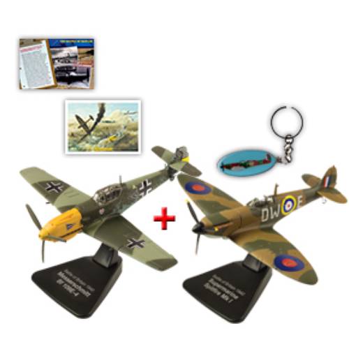 مجسم مقاتلةSpitfire+Hurricaneمقاس١:72+هدايا A40101