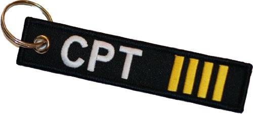 CPT Keychain Keyring - Four Golden Stripes (CAPTAIN)
