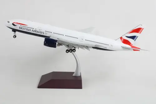 مجسم طائرة الخطوط البريطانية B777-200ER مقاس 1:200 حديد من GeminiJets تسجيل [G-YMMS]