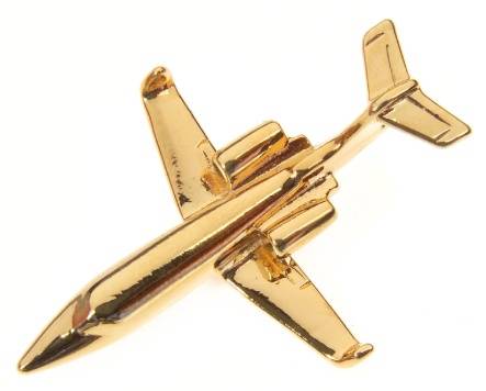 Learjet Pin Badge Gold Plated