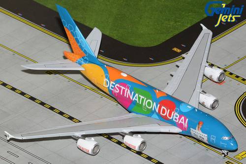 مجسم طائرة طيران الإمارات A380 مقاس 1:400 حديد من GeminiJets تسجيل [A6-EXB]