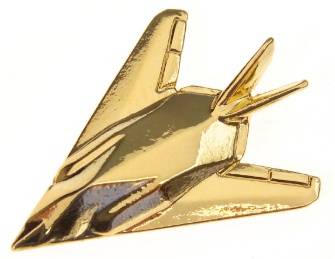 F-117 Pin Badge Gold Plated