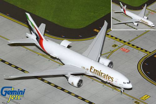 مجسم طائرة الإمارات للشحن B777F مقاس 1:400 حديد من GeminiJets تسجيل [A6-EFV] (مجسم تفاعلي)