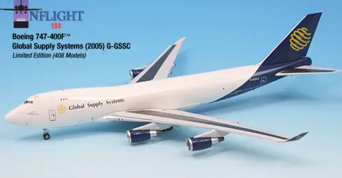 Global Supply Systems Boeing 747-400ERF 1:200 Scale Diecast Model by InFlight200 [G-GSSC]