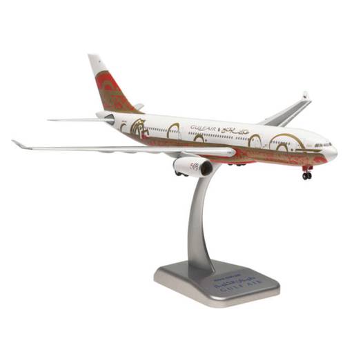 مجسم طيران الخليج A330-200 مقاس 1:200 بلاستيك صلب