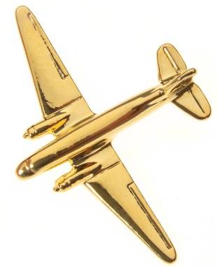 DC-3 Large Pin Badge Gold Plated