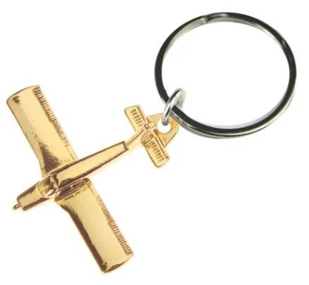 Piper Cherokee Keyring Keychain Gold Plated