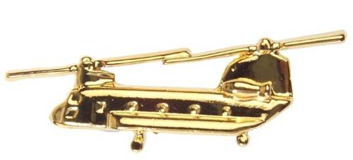 CH-47 Chinook Large Pin Badge Gold Plated