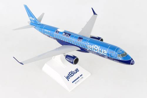 مجسم JetBlue ط E190 مقاس 1:100 بلاستيك صلب Blueprint