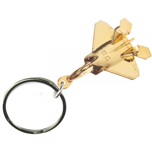 F-22 Keyring Keychain Gold Plated