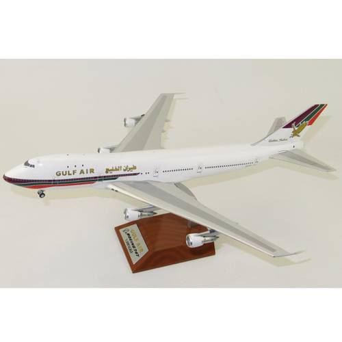 مجسم طيران الخليج B747-200 مقاس 1:200 حديد