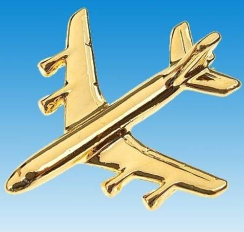 Boeing 707 Pin Badge Gold Plated