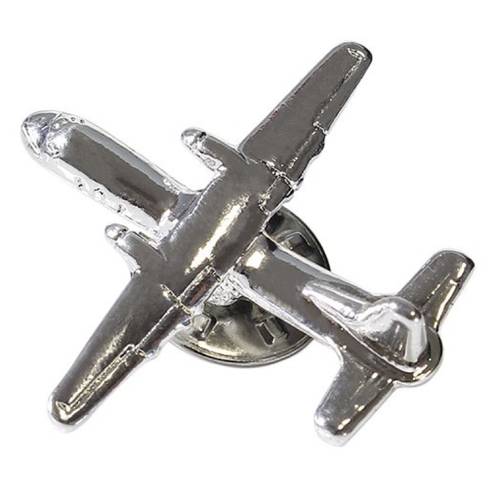 شارة دبوس (بروش) شكل طائرة C295 طول 3 سم فضي