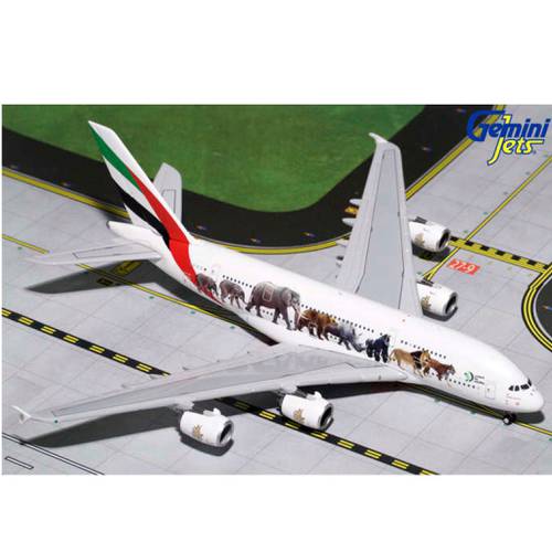 مجسم الإماراتية A380 صبغة Wildlife #3مقاس1:400حديد