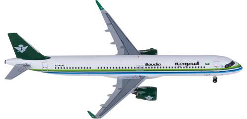 مجسم طائرة الخطوط السعودية A321neo مقاس 1:400 حديد من AeroClassics تسجيل [HZ-ASAC]