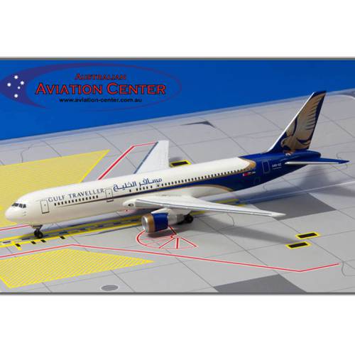 مجسم طيران مسافر الخليج B767-300ER مقاس 1:400 حديد