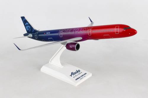 مجسم طيران ألاسكا A321neo مقاس 1:150 بلاستيك صلب MTL